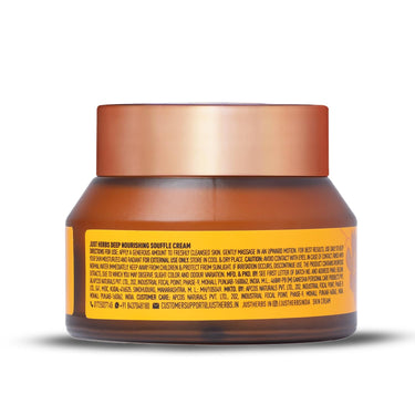 Just Herbs 24K Gold with Pure Ghee Souffle Day Cream for Deep Nourish Moisturising Anti Ageing | Improve Skin Elasticity | Reduce Dullness | Non Sticky | All Skin Types Moisturiser for Women 50ml